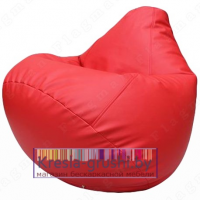 Бескаркасное кресло мешок Груша Г2.3-09 (красный)